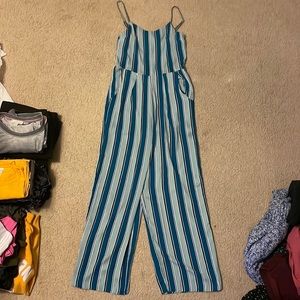 Vertical striped jumpsuit w/ pockets!!